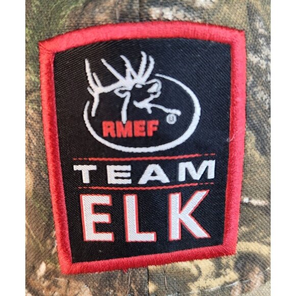 RMEF Team Elk Camo Mesh Cap Realtree Xtra Green Adjustable Outdoor Hunting Hat - Picture 6 of 9